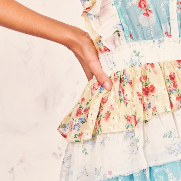 LOVESHACKFANCY CLASSIC DOUBLE RUFFLE DRESS - Picture 5 of 12